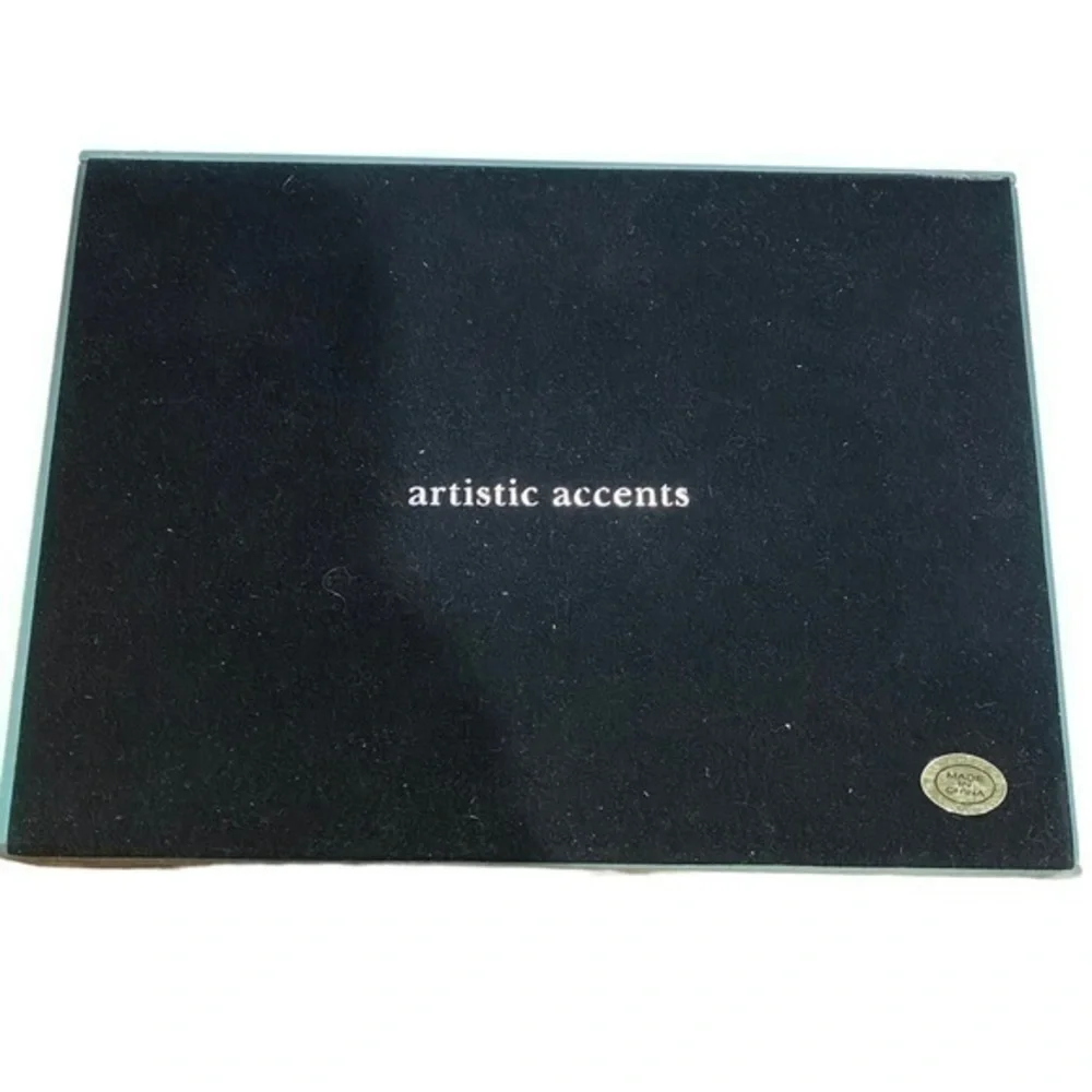 Artistic Accent Mirror Floral Trinket Vanity Box